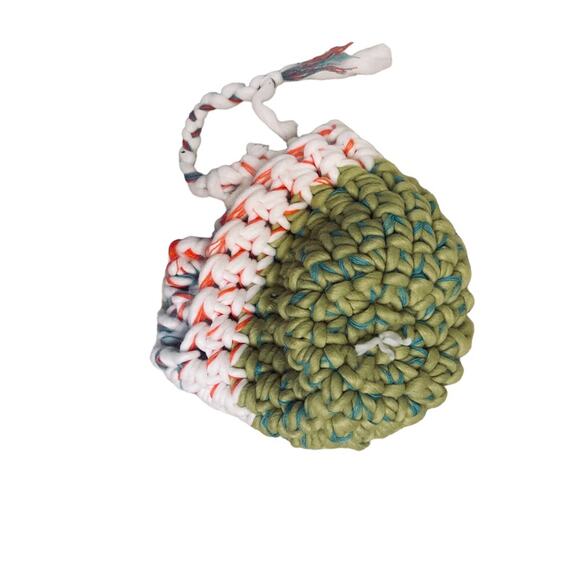 Pistil Marcy Chunky Puffy Yarn Knit Hat Earflaps Pom Lime Green Womens - Picture 3 of 6